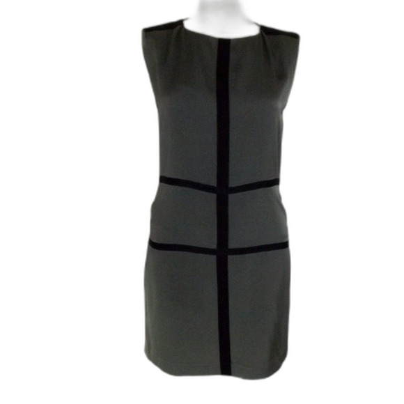 RAG & BONE Dress, 2, Gray Satin, Black Bands, Sleeveless, Back Zip, Crew neck - Picture 12 of 14